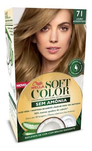 Kit Tintura Wella  Soft color tom louro acinzentado para cabelo