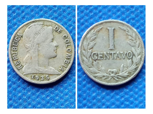 Moneda De 1 Centavo, Colombia 1935.