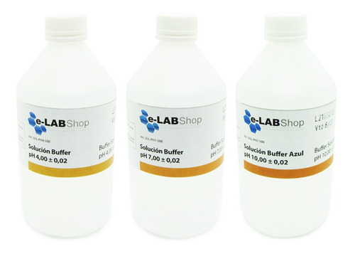 Kit Soluciones Buffer P/ Calibración Medidores Ph 3x 500ml