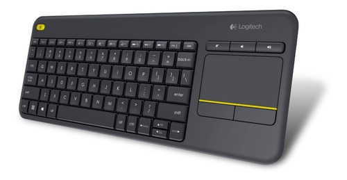 Teclado inalámbrico Logitech K400 Plus QWERTY español color negro