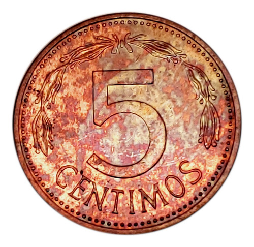 Moneda 5 Céntimos Venezuela 1977 Pátina Pieza 2667