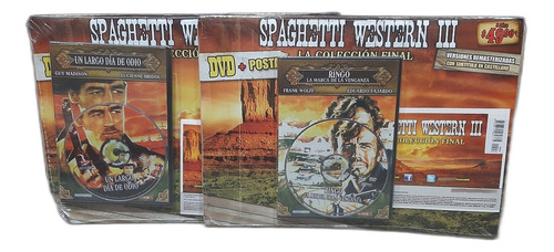 Western Un Largo Dia De Odio  Ringo 2 Dvd Nuevos + Postal 