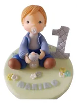 Comprar Adorno Torta Número Personajes  Angelitos Porcelana Fría 