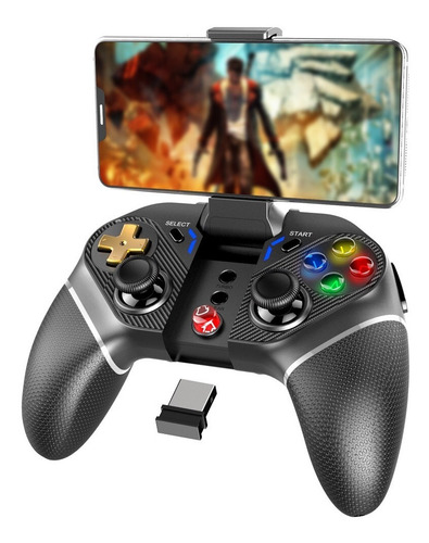 Controle Joystick Pg-9218 Ipega Bluetooth 5.0 Modo Turbo Cor Preto