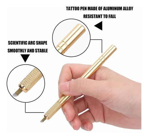 Bolígrafo Manual De Tatuaje 50pcs 12f Microblading Aguja De