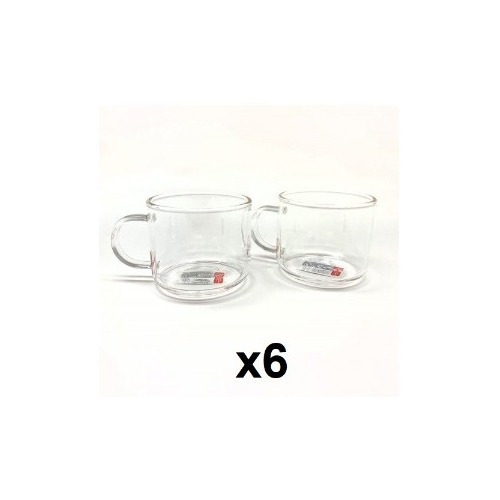 Set X 6 Tazas 85 Ml De Cafe Te Termicas Con Asa 