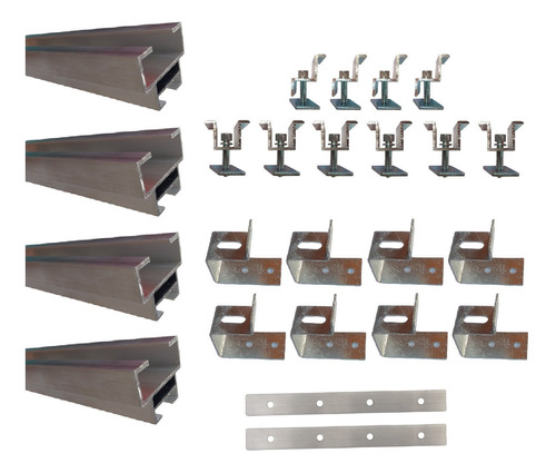 Kit Suporte P/ Instalação De 4 Painéis Solares Telha Amianto