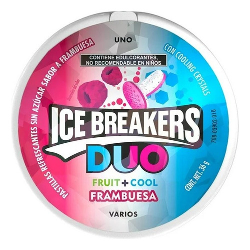 8 Pza Mentas Pastillasice Breakers Duo Sin AzĂșcar Sabor Fra