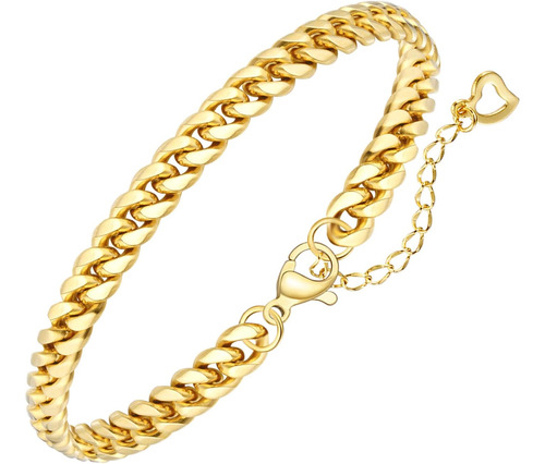 Jewlpire Pulsera De Oro Para Mujer, Delicadas Pulseras Chapa