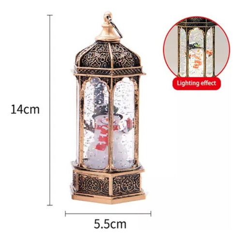 Farol De Nieve Q8snow For Navidad, Con Purpurina, Agua Y Ni