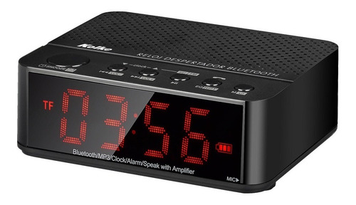 Radio Reloj Despertador Kolke Kvr-033 Parlante Bluetooth Fm