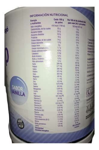 Diasip Suplemento Alimenticio Sabor Vainilla 350gr X 6 Latas Vainilla