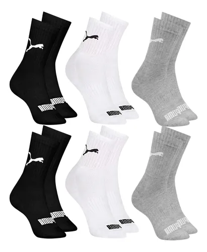 Kit com 6 Pares Meias Puma Cano Médio