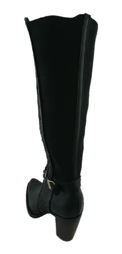 Bota De Dama Marca Cuadra Vaquera De Vestir Color Negra Piel 4 650