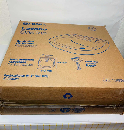 Lavabo De Cerámica Blanco Baño Grifería Calidad A Foset