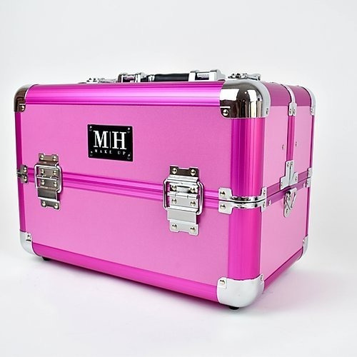 Maletin De Maquillaje Profesional Cosmetiquera Neceser Color Fucsia