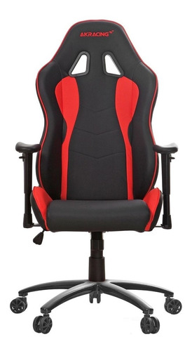 Silla de escritorio Akracing Nitro gamer ergonómica  negra y roja con tapizado de cuero sintético