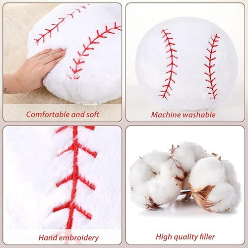 Jetec 2 Almohadas Deportivas Esponjosas Y Suaves Color Beísbol
