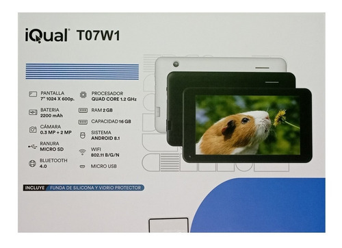Imagen 5 de 5 de Tablet Pc 7 Pulgadas Iqual T07w1 2gb Ram Quad Core 16gb Bt