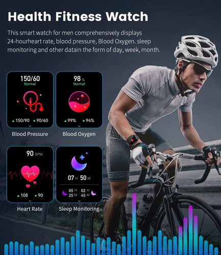 Reloj Inteligente Hombre Caballero Smart Watch Reloj Militar Con Linterna Deportivo Alexa 2.1bluetooth Llamada Ip68 Impermeable Resistente Al Agua 900mah