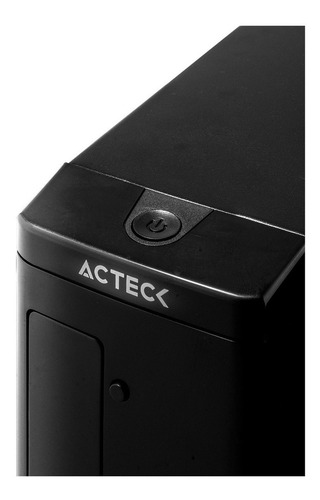 Gabinete Slim Acteck C Fuente 450w Color Negro Piano Atom Negro