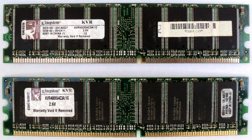 Memorias Ddr Ddr1 1gb 1 Gb 1 Giga Bus 400 Pc3200 Como Nuevas (Usado)