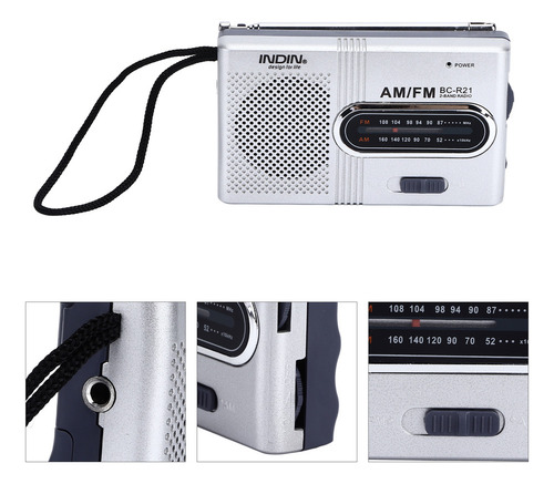 Mini Reproductor De Radio Portátil Pocket Am Fm Con Batería