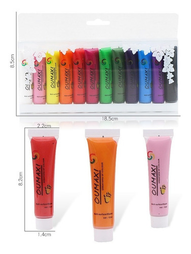 Imagen 2 de 4 de Pinturas Acrílicas Para Uñas Pinceladas Decoración Manicura