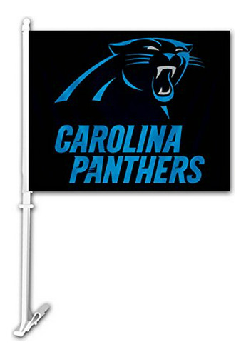 Fremont Die Carolina Panthers Bandera Del Coche (negro).