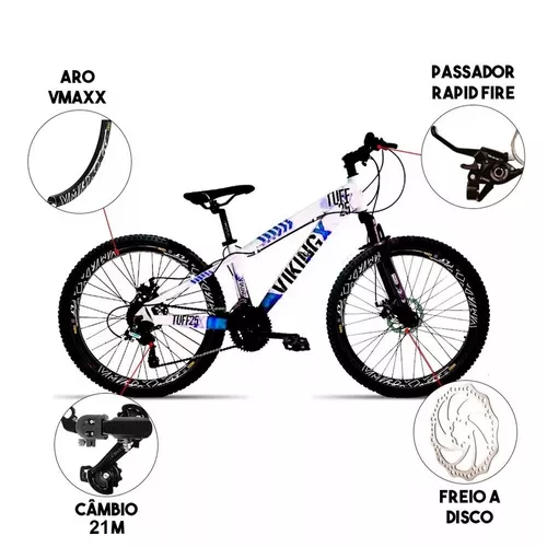 Bicicleta Viking X TUFF25 Freeride Aro 26 Freio a Disco 21