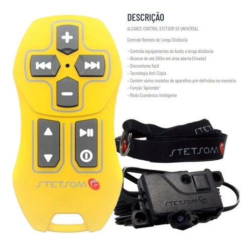 Imagem 3 de 10 de Controle Longa Distância Stetsom Sx Universal P/ Multimidia