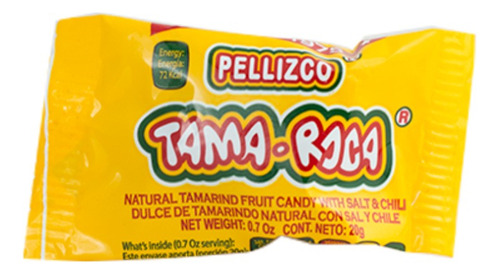 Dulce Tama-roca Tamarindo Natural Pellizco 1 Pza 20 Gr