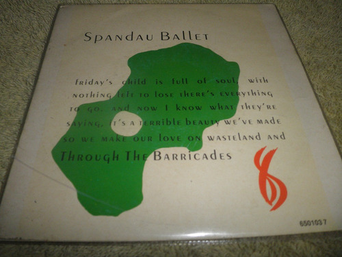 Disco 45 Rpm Spandau Ballet - Through The Barricades (1985)