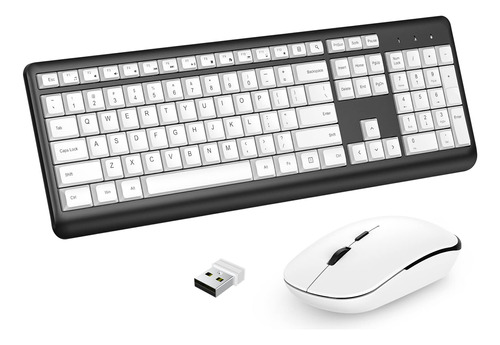 Combo Teclado Mouse Inalambrico 2.4g Conjunto Ergonomico Mac