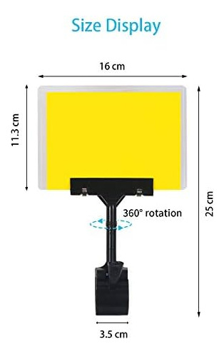 5 Piezas Pop Soporte De Letrero De Plástico Ajustable, Clips