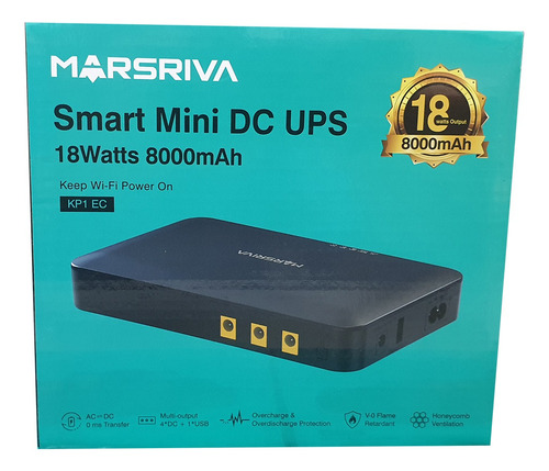 Marsriva Smart Mini Dc Ups Modem Router 8000 Mah 18w Kp1 Ec