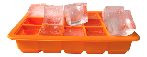 Set De 2 Cubetas De Silicona 15 Cavidades Kioxx Naranja