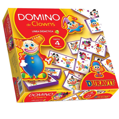 Juego De Mesa Domino Infantil Duravit Clow Payasos Planeta