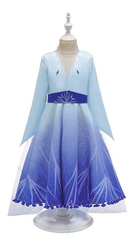 Imagem 7 de 7 de Fantasia Infantil Elsa Frozen 2 + Coroa Luvas Trança Varinha