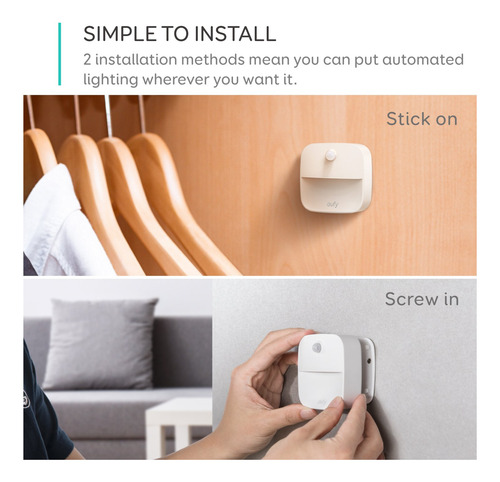 Night Light Eufy Stick-on Warm White Led Motion Sensor 3-pac