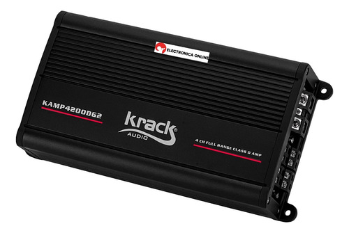 Amplificador Krack Audio 4 Canales Nano Clase D 120w X 4 