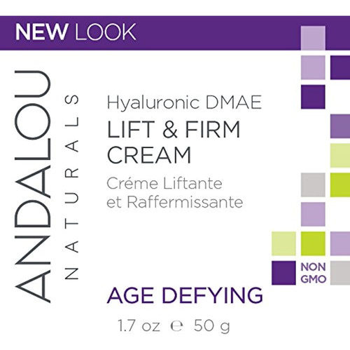 Andalou Naturals Hyaluronic Dmae Lift - Crema Firme, 1.7 Oz,
