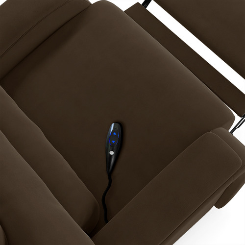 Poltrona Papai Reclin Kylie Power Elétrico Usb Veludo Marrom