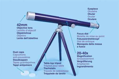 Brainstorm Toys Mi Primer Telescopio Con Trípode Ligero, Mul