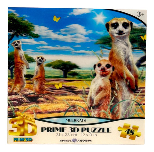 Puzzle Rompecabezas 3d Suricatas 48 Piezas