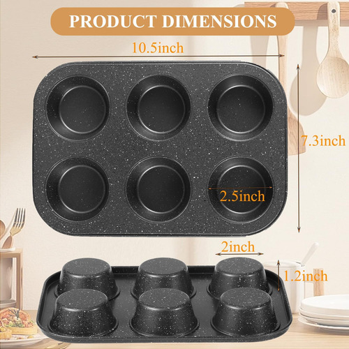 Molde De Cupcake De Muffin De Walooza, Latas De Muffins 6,