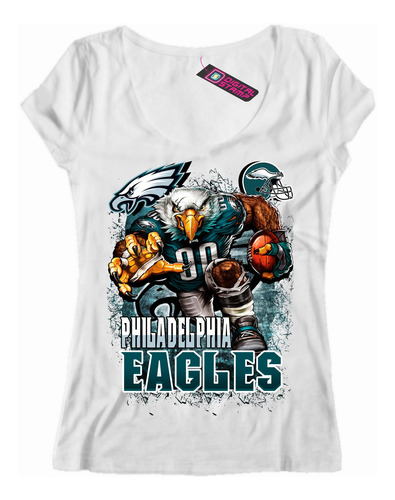 Remera Mujer Philadelphia Eagles Equipo Nfl 21 Dtg Premium