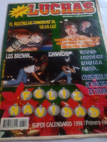 Revista Súper Luchas Diciembre 1997 Gemelos Brenan