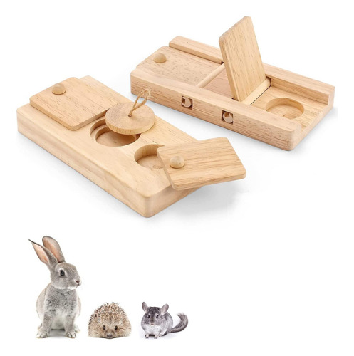 Juego De Juguetes De Forraje De Enriquecimiento De Madera,
