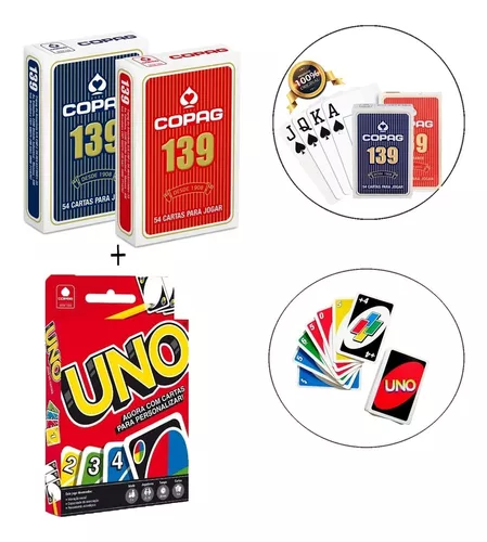 Kit Combo 3 Uno Jogo De Cartas Copag Original Baralho D Mesa